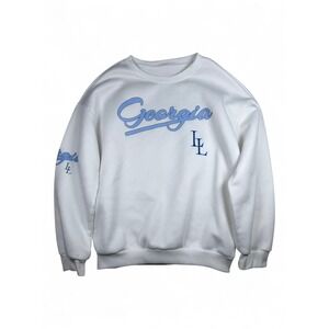 SHEIN Georgia Los Angeles 50 Graphic Sweatshirt White Blue Crewneck Small